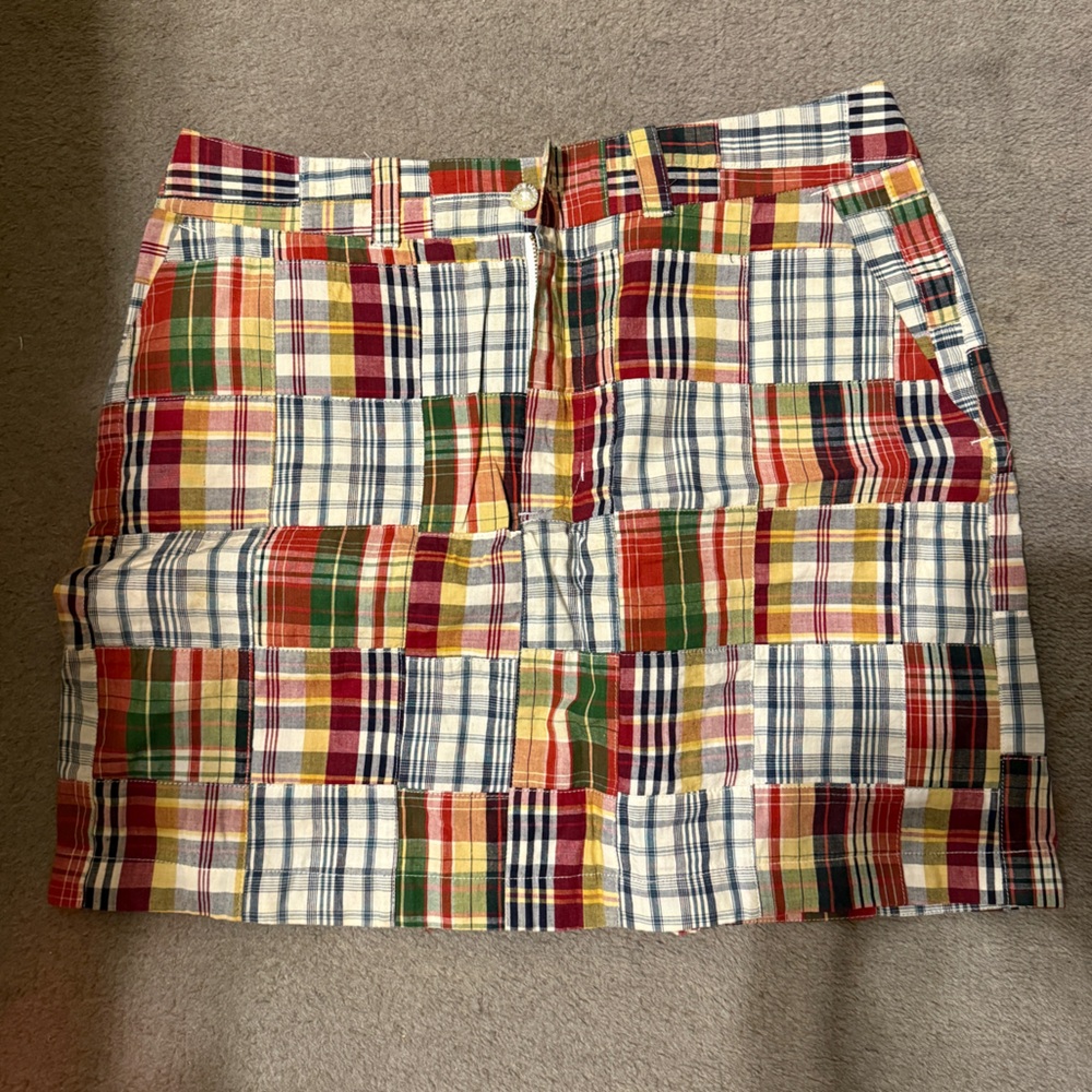 Cape Elizabeth Patchwork Plaid Mini Skirt Size 6 Multicolor Preppy Cottagecore